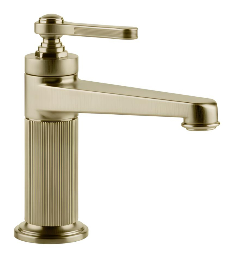 Смеситель для раковины Gessi Venti20, без донного клапана, цвет Brushed Brass PVD