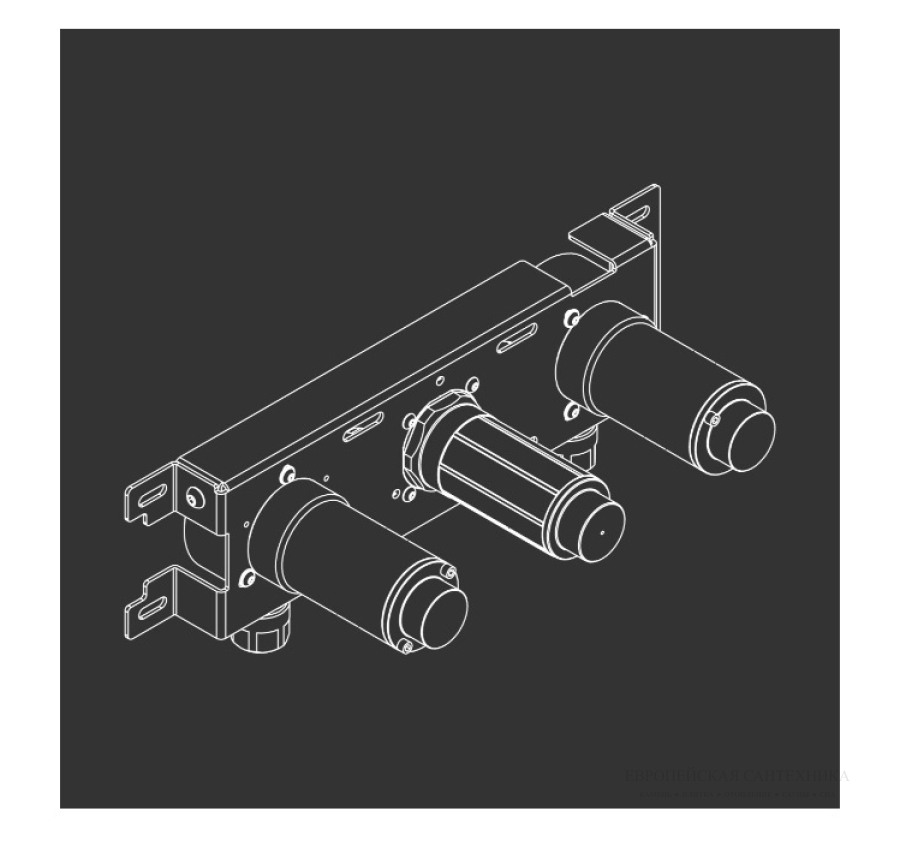 Скрытая часть CeaDesign BUILT-IN PARTS для встраиваемого смесителя с изливом по центру, PWF 02