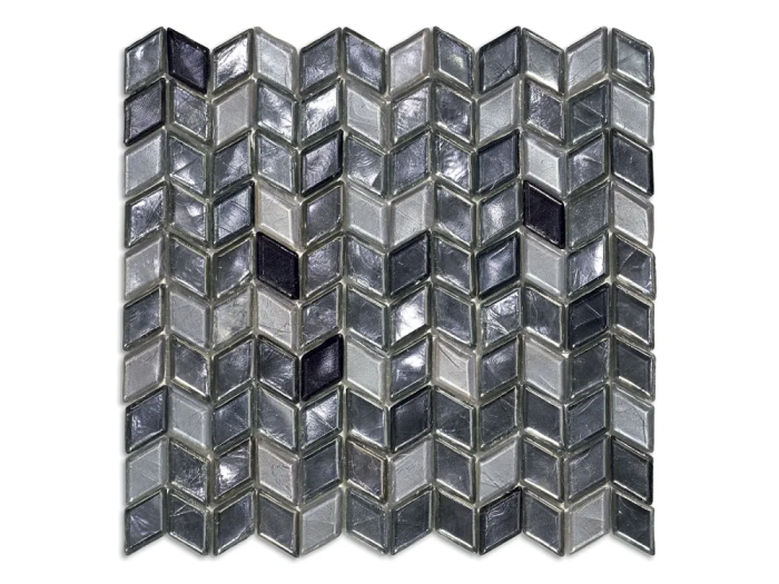 На изображении товар Sicis Стеклянная мозаика Diamond Blends ITEM T45 Triton Blend chips size 23х40 mm sheet size 251x253 mm от официального представителя в Москве