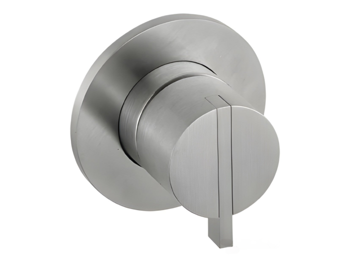 На изображении товар Запорный вентиль Antonio Lupi Essentia, для холодной и горячей воды, внешняя часть, цвет Satin Steel от официального представителя в Москве