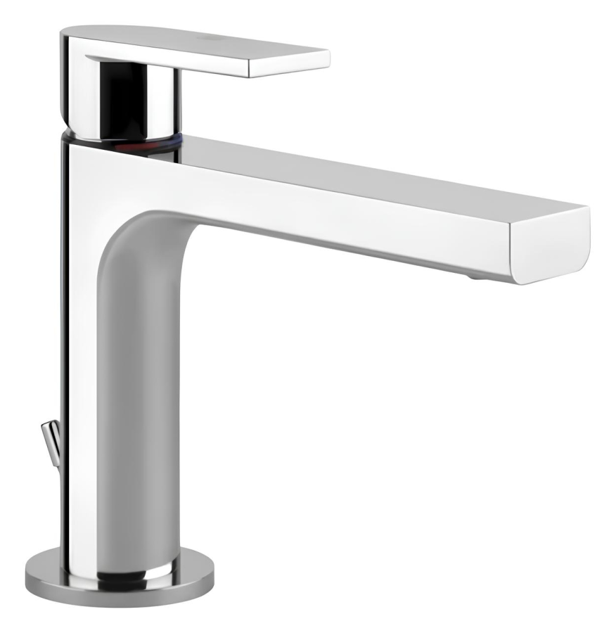 Смеситель для раковины Gessi Via Manzoni, с донным клапаном и соединительными шлангами, глубина 169 мм, цвет хром