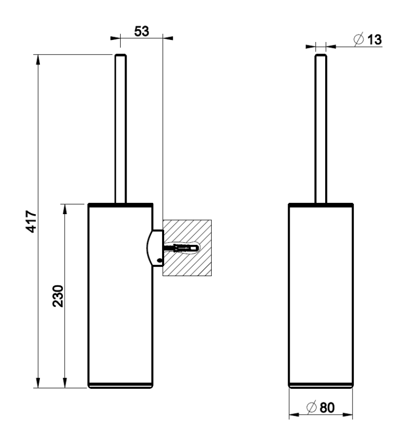 Ёршик Gessi316, подвесной, цвет Steel Brushed - изображение 1