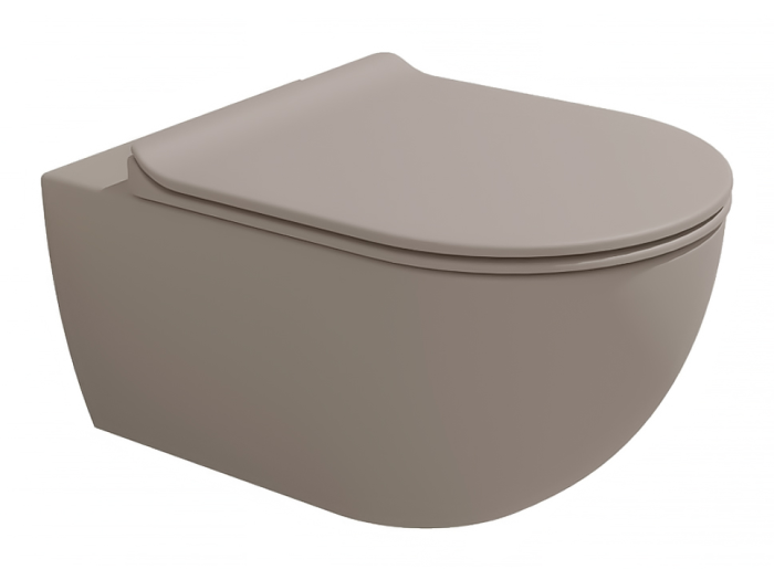 На изображении товар Унитаз Flaminia App подвесной, 540 x 360 мм, с системой GoClean, цвет Argilla от официального представителя в Москве
