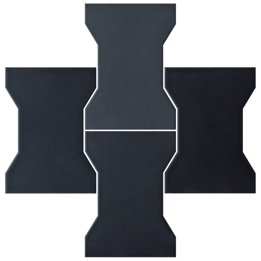 Sartoria Керамическая плитка Equus Pavé Black Matt 16.8x23.3