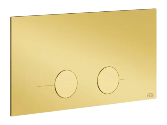 На изображении товар Клавиша смыва Gessi Total Look, для Viega 1H, 2H, 2L, цвет Gold PVD от официального представителя в Москве