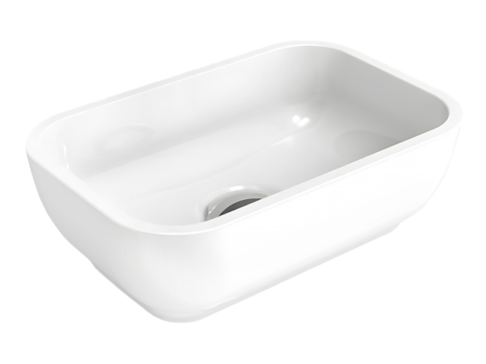 На изображении товар Раковина Flaminia Pass, подвесная/для установки на столешницу, 300х220 мм, цвет белый от официального представителя в Москве