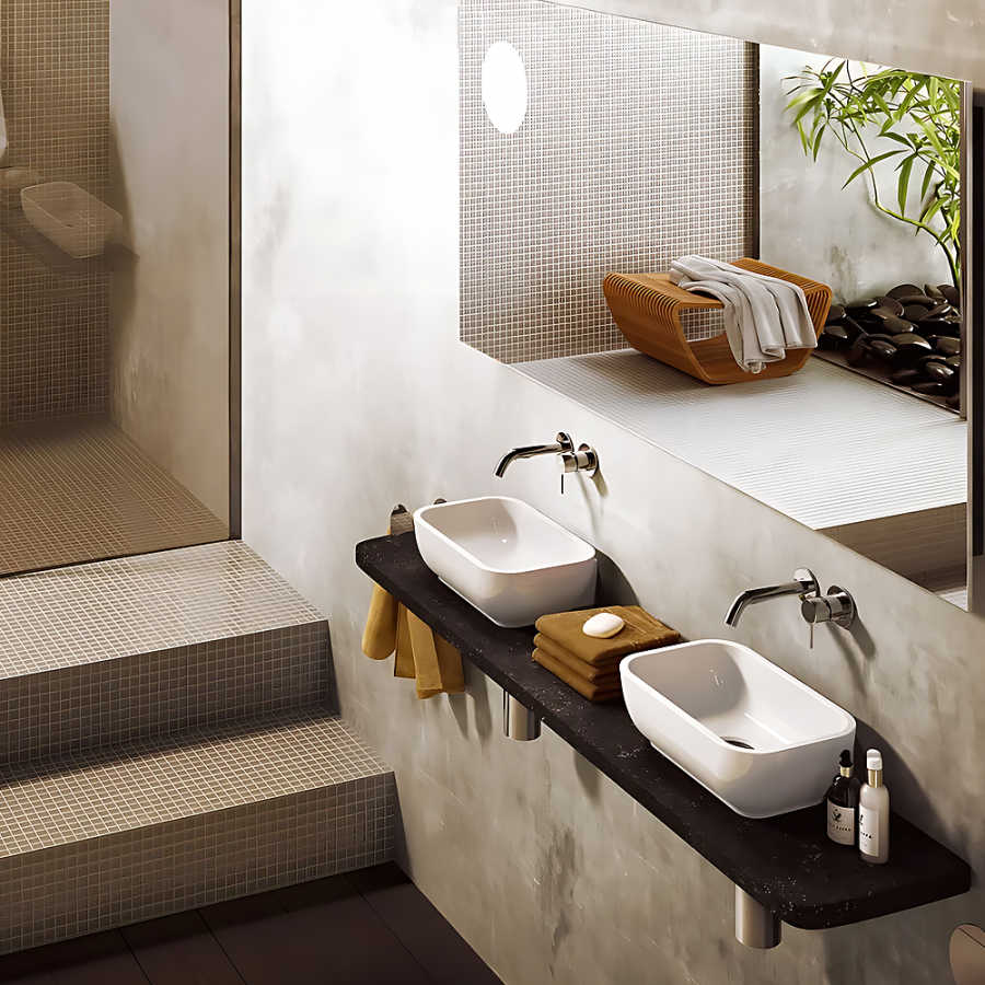 Раковина Flaminia Pass, подвесная/для установки на столешницу, 300х220 мм, цвет белый - изображение 2