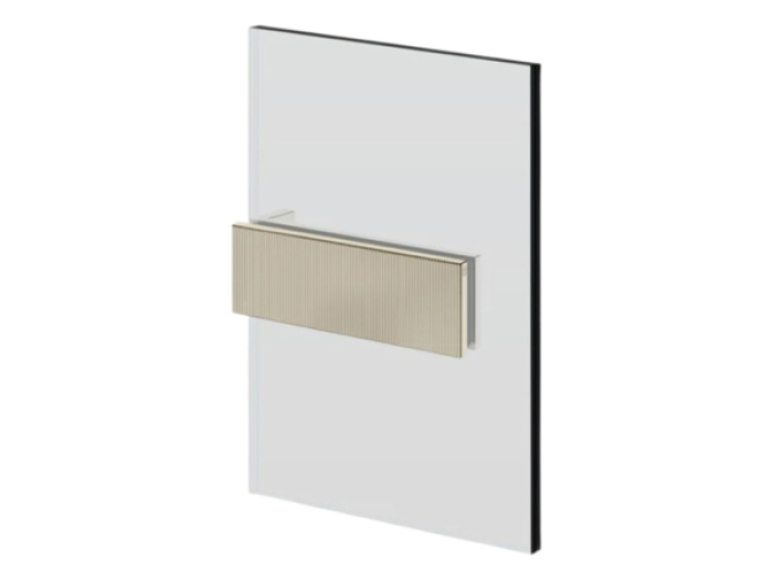 На изображении товар Зажим стена-стекло Gessi Rigato, цвет Nickel PVD от официального представителя в Москве