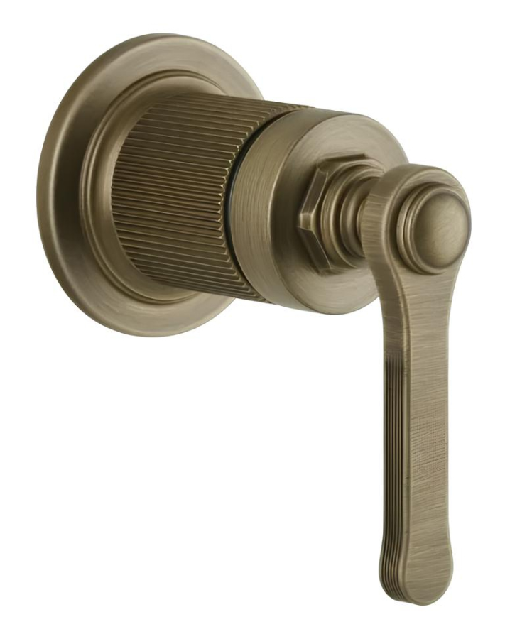 Смеситель Gessi Venti20, настенный, на 1 выход, внешняя часть, цвет Antique Brass