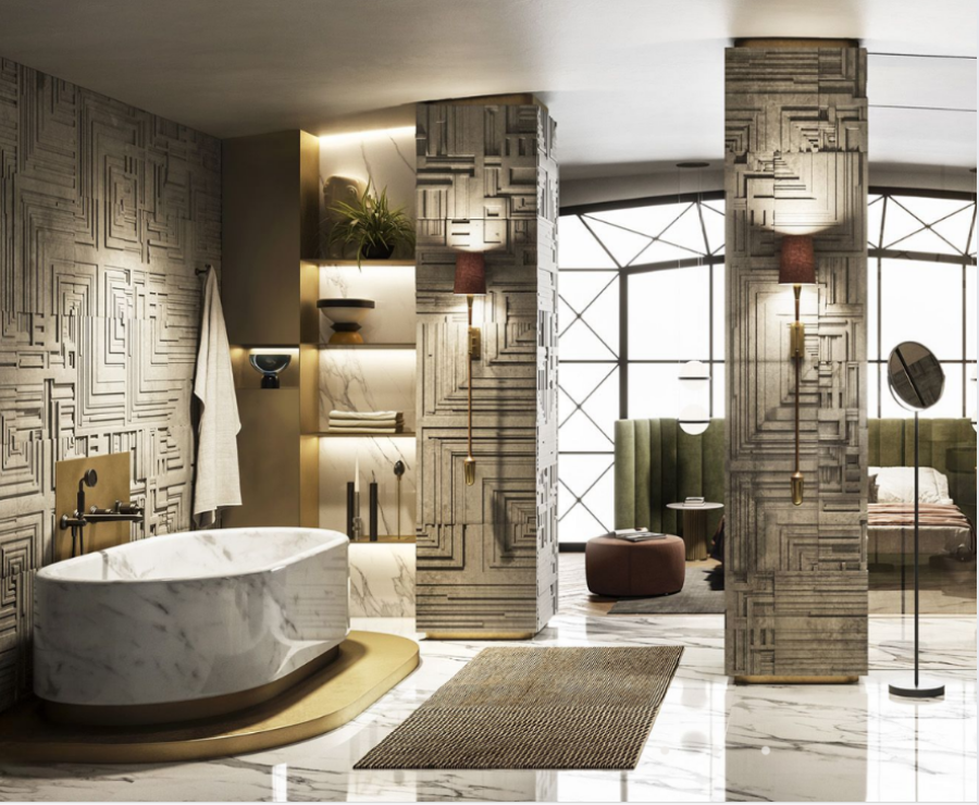 Смеситель Gessi Venti20, настенный, на 1 выход, внешняя часть, цвет Antique Brass - изображение 3