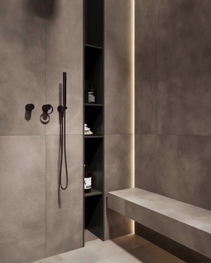 Смеситель для ванны/душа Gessi Anello, настенный, однорычажный, встраиваемый, h245 мм, внешняя часть, цвет Aged Bronze - изображение 1