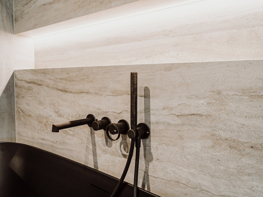 Смеситель для ванны/душа Gessi Anello, настенный, однорычажный, встраиваемый, h245 мм, внешняя часть, цвет Aged Bronze - изображение 3