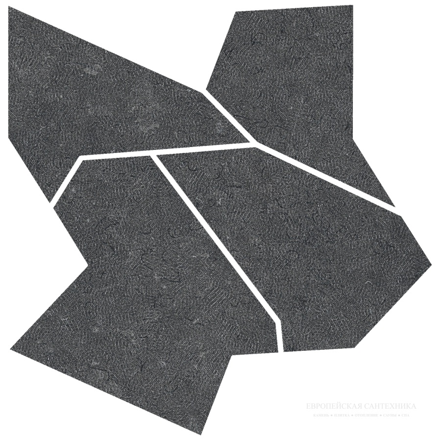 Living Ceramics Керамогранит Noon Anthracite Deco Mosaic Anti-slip 59,8x59,8