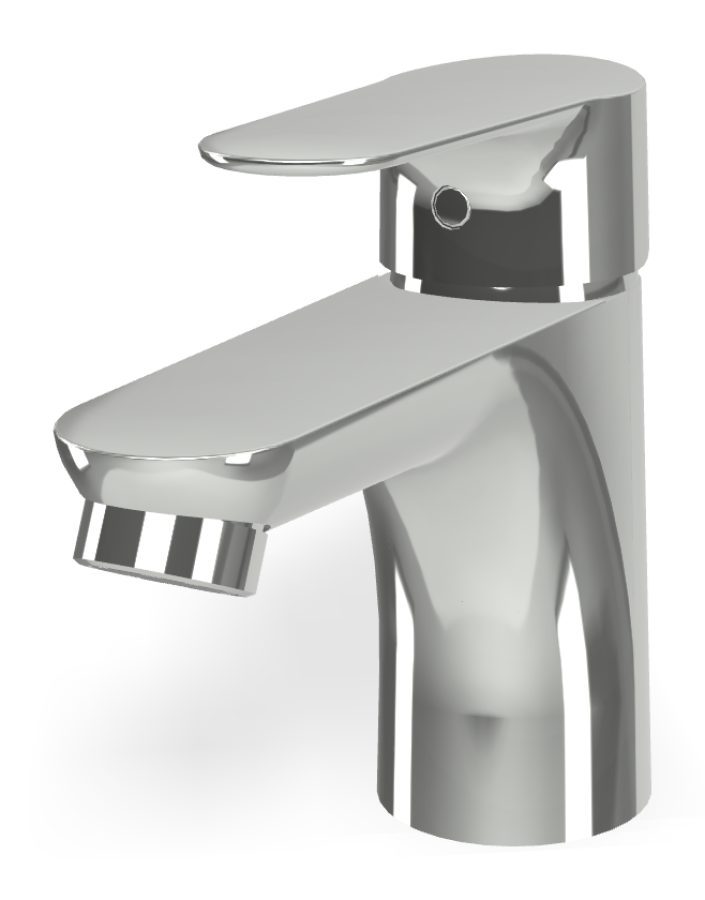 Смеситель для раковины Carlo Frattini Serie 22, однорычажный, c донным клапаном Click-Clack, 2 гибкими шлангами, Н-123 мм, цвет хром