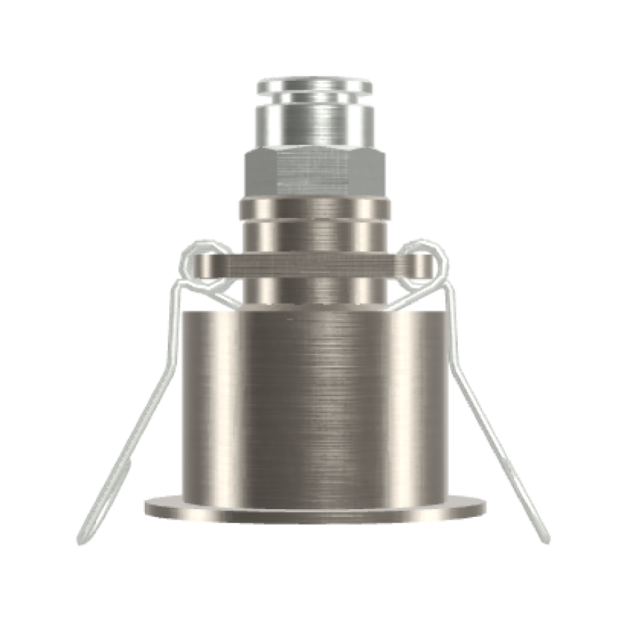 Микродуш Carlo Frattini Waterdot, ⌀45 мм, с пружинистым креплением, с функцией дождя, скрытого монтажа, цвет брашированный никель - изображение 1