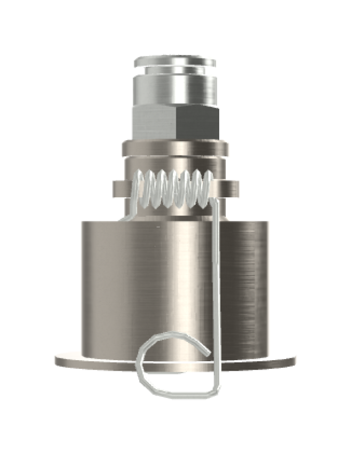 Микродуш Carlo Frattini Waterdot, ⌀45 мм, с пружинистым креплением, с функцией дождя, скрытого монтажа, цвет брашированный никель - изображение 2