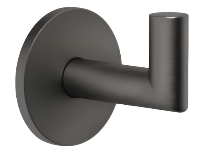 На изображении товар Крючок Gessi Tondo Accessories, настенный, Ø50 мм, цвет Black Metal Brushed PVD от официального представителя в Москве