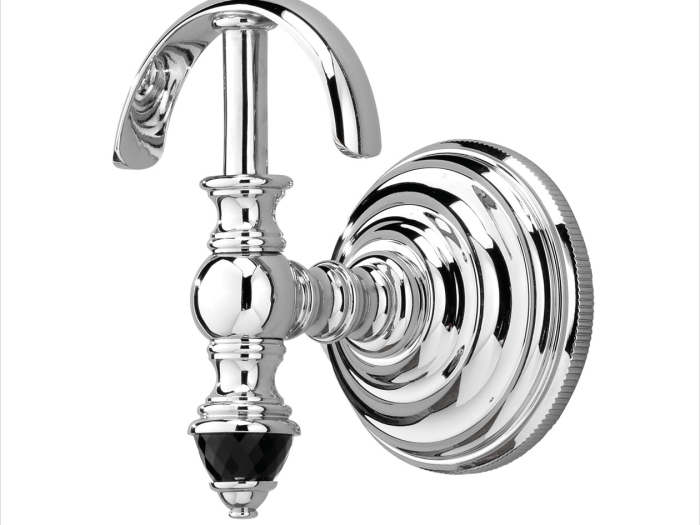 На изображении товар Крючок Devon&Devon Black Diamond 76x85 мм, цвет хром\чёрный хрусталь от официального представителя в Москве