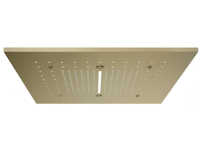 На изображении товар Накладная панель Gessi Afilo, для многофункциональной душевой системы, 500х500 мм, цвет brass brushed PVD от официального представителя в Москве