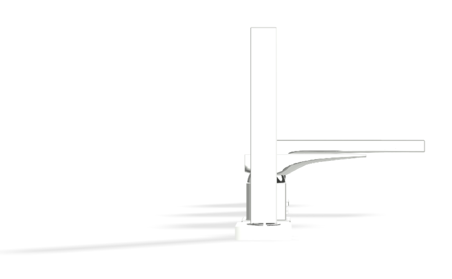 Смеситель для ванны Carlo Frattini Zeta, на борт, на 4 отверстия, двухрычажный, с изливом, вытяжным ручным душем, цвет хром - изображение 2