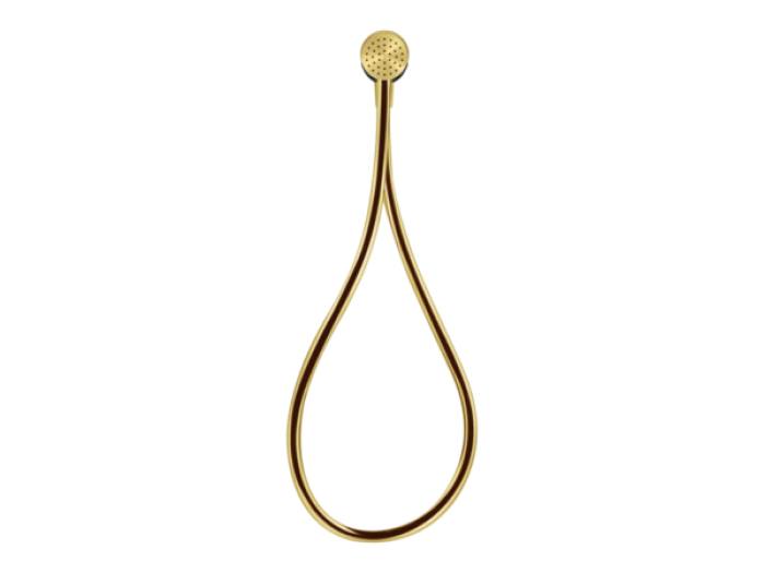 На изображении товар Ручной душ Gessi HI-FI, магнитный, с держателем, лейкой, шлангом 1500 мм, цвет Gold PVD от официального представителя в Москве
