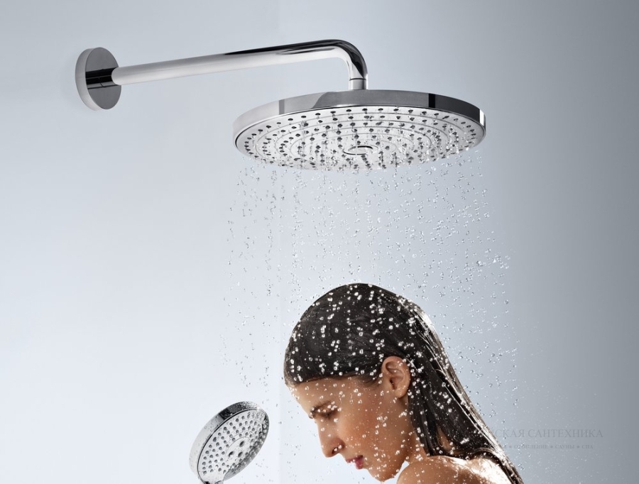 Верхний душ Hansgrohe Raindance Select S 300 2jet, D-30 cм, с настенным держателем 39 см, цвет Хром - изображение 1