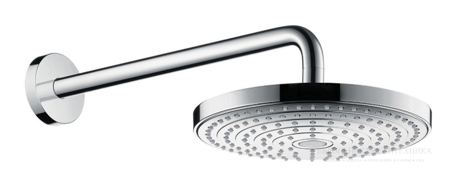 Верхний душ Hansgrohe Raindance Select S 300 2jet, D-30 cм, с настенным держателем 39 см, цвет Хром