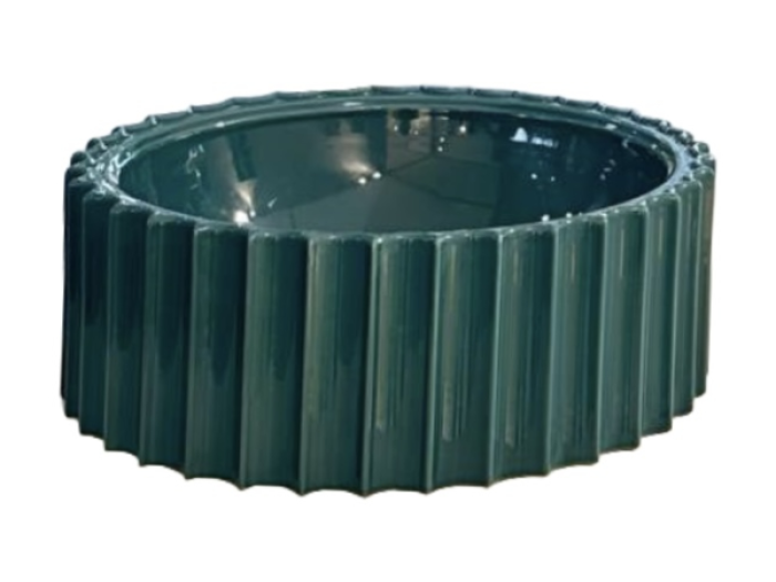 На изображении товар Раковина Flaminia Settecento Cut накладная, Ø440х160 мм, цвет Smeraldo от официального представителя в Москве