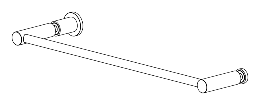 Ручка для стеклянной душевой кабины CeaDesign Stem, крепление снаружи, L.400 мм, с  внутренней стороны кнопка, сталь, цвет сатинированная сталь
