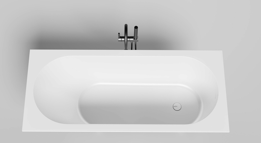 Ванна  Salini Ornella Kit  1600х700х600 мм, донный клапан "Up&Down" белый, сифон, интегрированный слив-перелив, цвет белый глянцевый - изображение 4