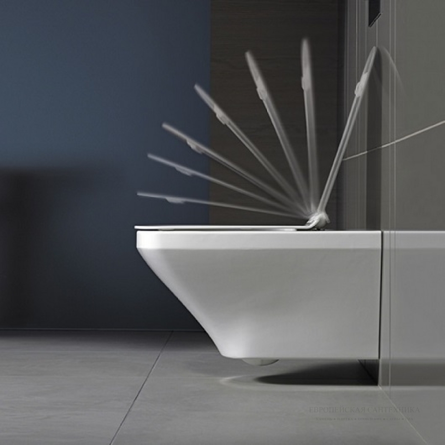 Унитаз Duravit DuraStyle Rimless подвесной в комплекте с крышкой, 370x540 мм, цвет белый - изображение 1