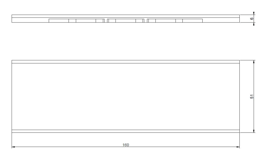 Накладная панель для душевого трапа Gessi Rigato, для укладки по центру к артикулу 67050, длина 160 мм, цвет Finox Brushed Nickel - изображение 1