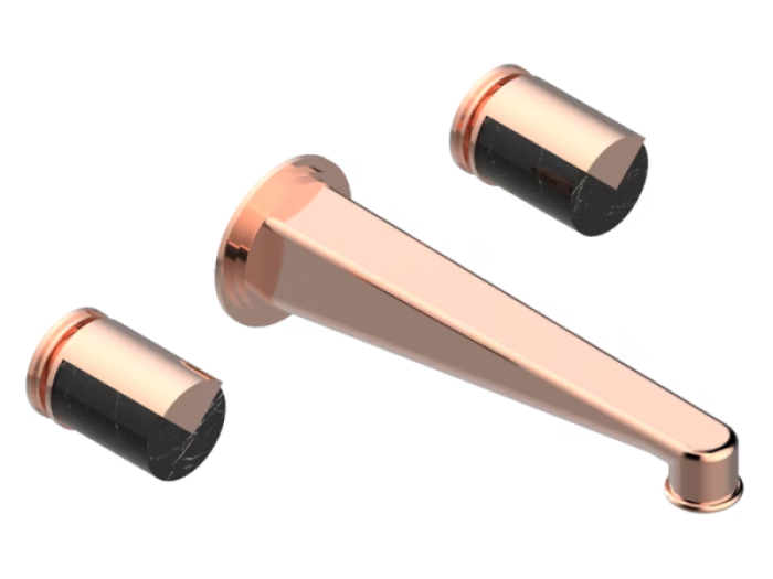 На изображении товар Смеситель THG Le 9 Nero Marquina, настенный, цвет Blush PVD от официального представителя в Москве