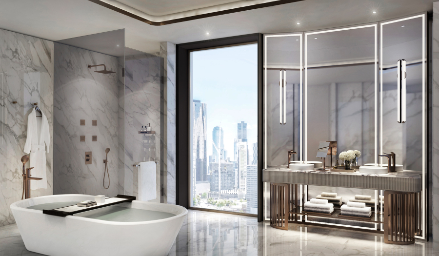Верхний душ Gessi Rilievo 250х250 мм, шарнирный для настенного креплениям, цвет Brass PVD - изображение 1