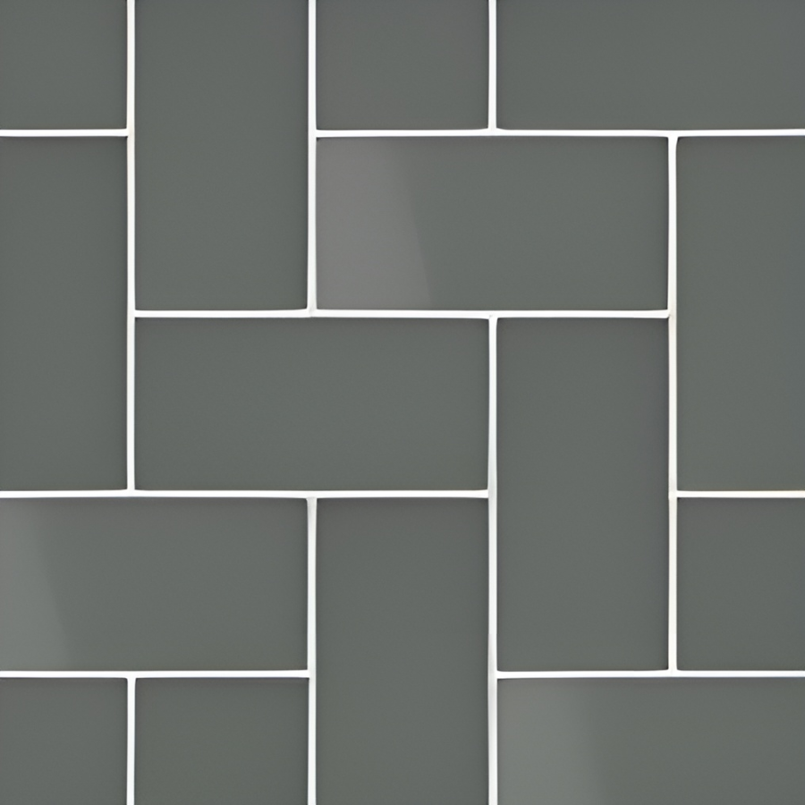 Micro. Керамогранит Microtiles Herringbone Mix Glaze Graphite 40,2x40,2