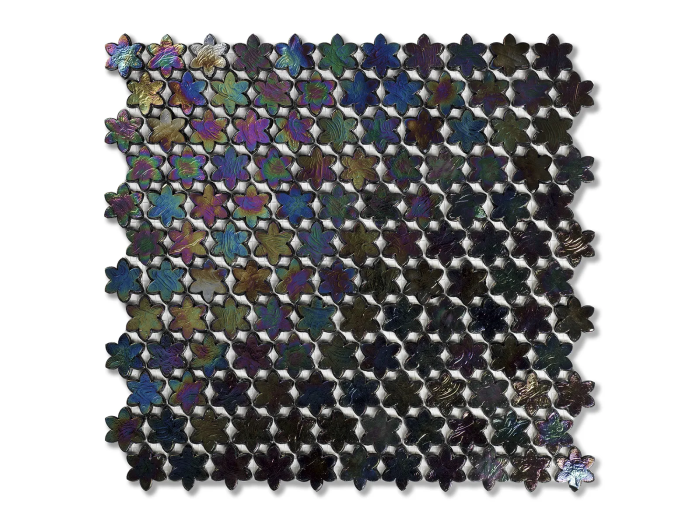 На изображении товар Sicis Смальтовая мозаика Petites Fleurs F12 Pepper sheet-size 316x293 mm от официального представителя в Москве