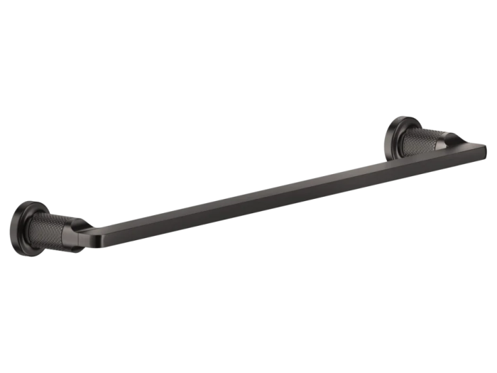На изображении товар Полотенцедержатель Gessi Inciso 450 мм, настенный, цвет Black Metal Brushed PVD от официального представителя в Москве