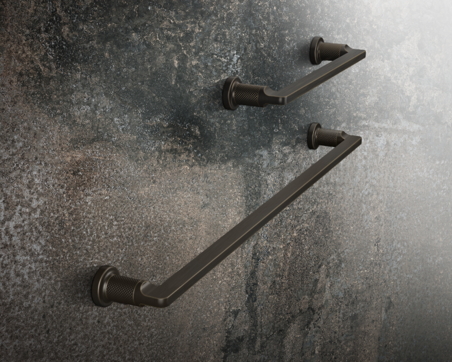 Полотенцедержатель Gessi Inciso 450 мм, настенный, цвет Black Metal Brushed PVD - изображение 1