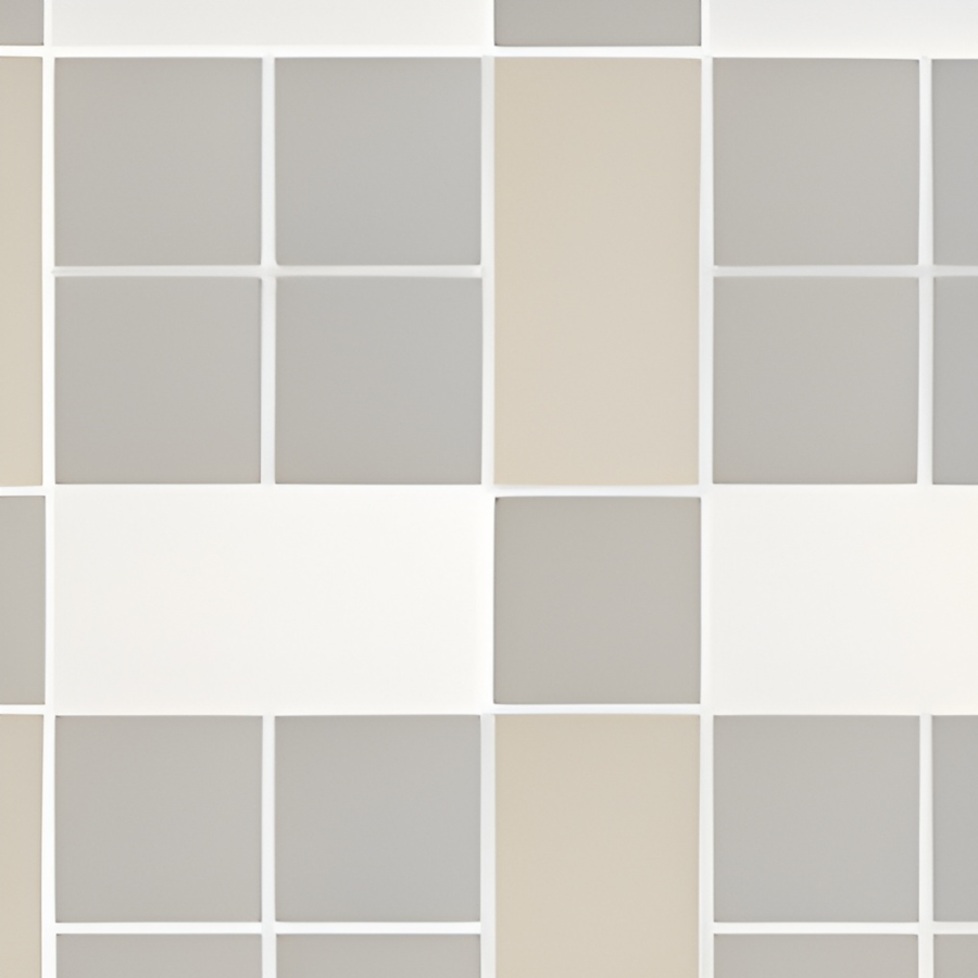 Micro. Керамогранит Microtiles Plaid Mix White/Sand/Dust 30,1x30,1