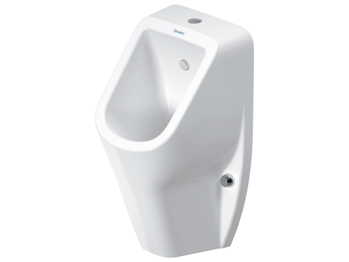 На изображении товар Писсуар Duravit D-Code подвесной, 305 х 295 мм, подача воды сверху, цвет белый от официального представителя в Москве