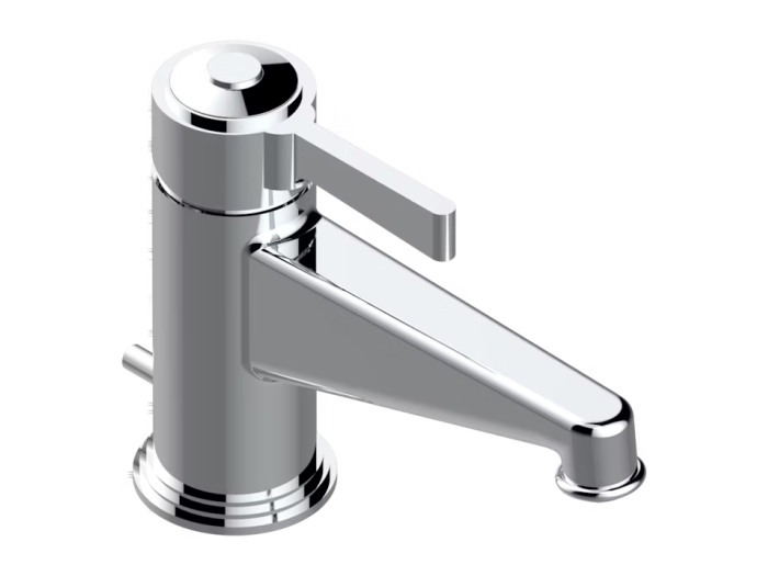 На изображении товар Смеситель THG Le 9 Nero Marquina, однорычажный, для раковины, цвет хром от официального представителя в Москве