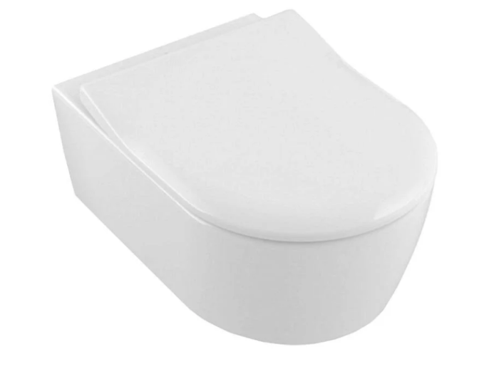 На изображении товар Унитаз подвесной + сиденье Villeroy&Boch Avento , цвет альпийский белый от официального представителя в Москве