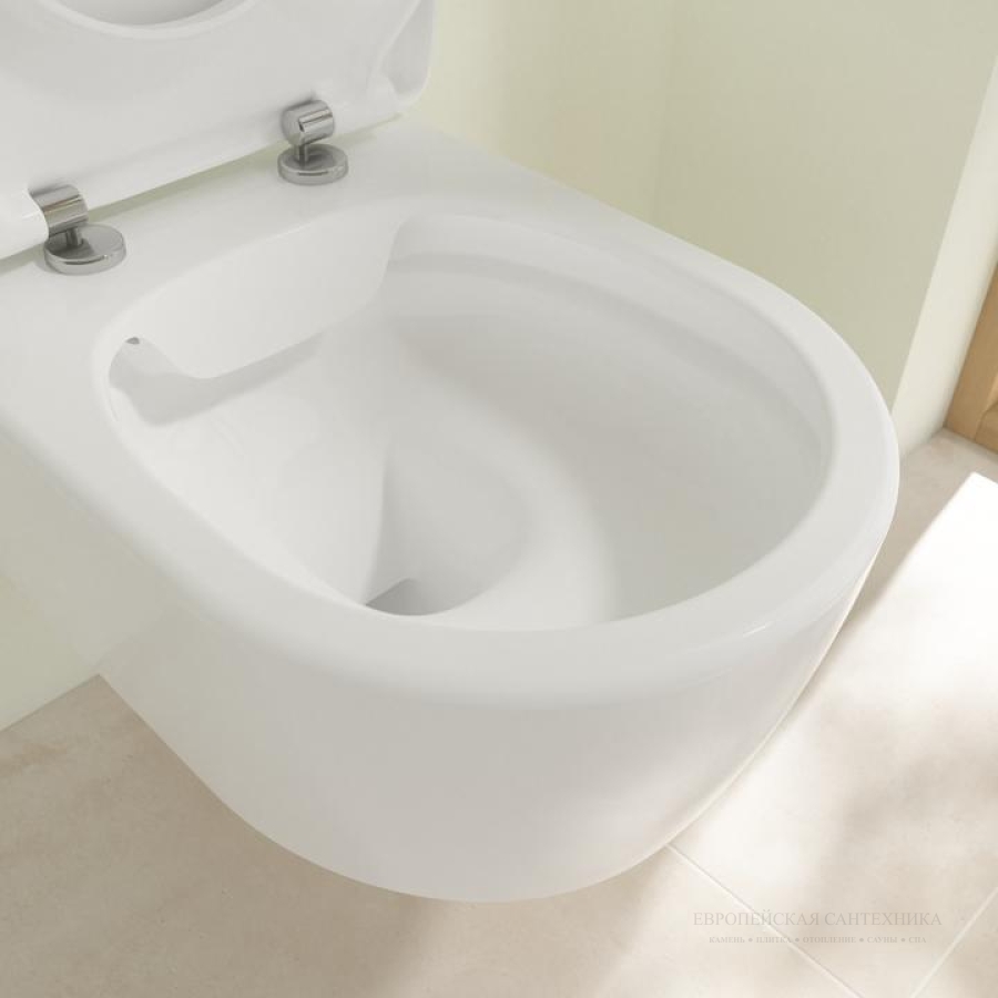 Унитаз подвесной + сиденье Villeroy&Boch Avento , цвет альпийский белый - изображение 3