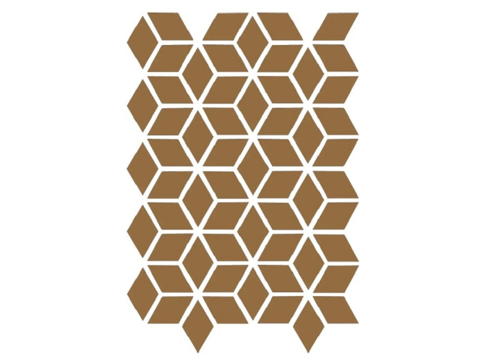 На изображении товар Etruria Керамогранит Xxs Rombo E 4X7 Su Rete Monocolore Biscotto от официального представителя в Москве