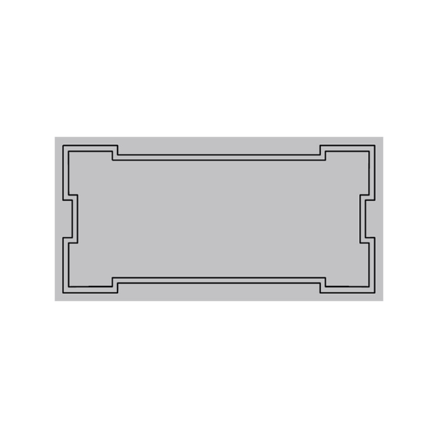 Etruria Керамическая плитка ART DÉCO 12.4X25 Vector Frame C Deep Chestnut