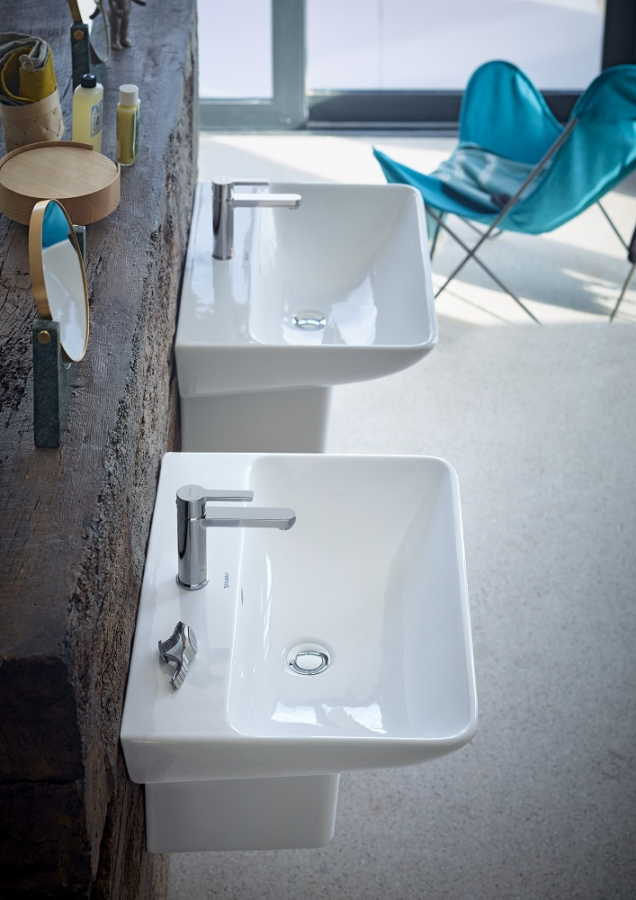 Смеситель для раковины Duravit B.2 однорычажный, h-165 мм, цвет хром - изображение 5