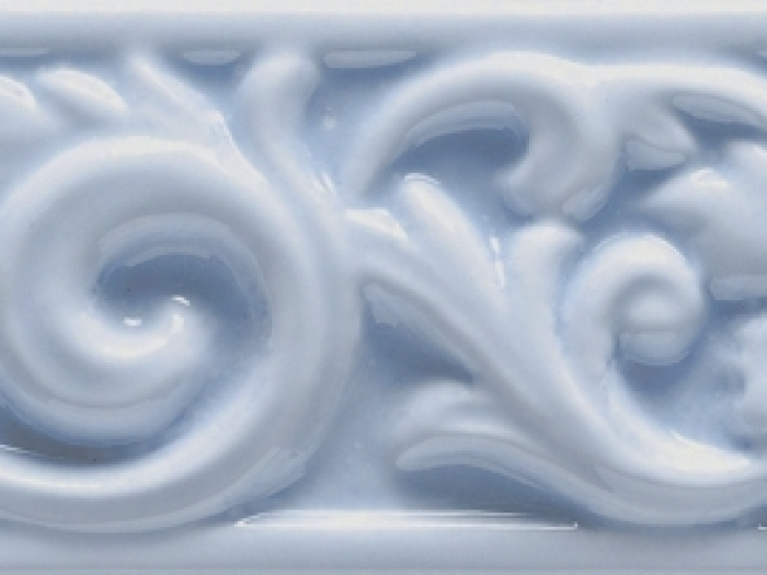 На изображении товар CERAMICHE GRAZIA Декор ESSENZE VOLUTA 6X26 GENZIANA от официального представителя в Москве