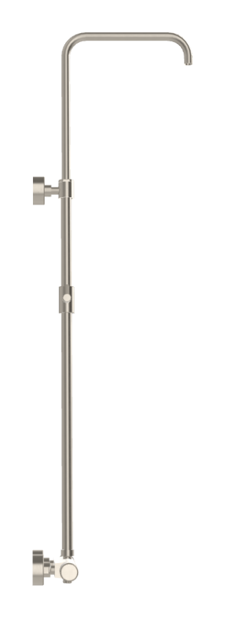 Душевая система Carlo Frattini Spillo Tech, ручка G Collection: термостат, стойка без верхнего и ручного душа, цвет никель брашированный - изображение 2