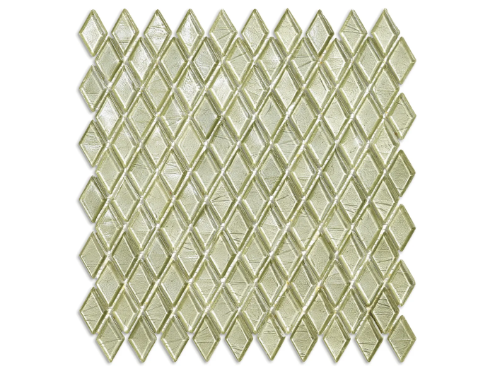 На изображении товар Sicis Стеклянная мозаика Diamond ITEM 02 Paragon chips size 23х40 mm sheet size 259x266 mm от официального представителя в Москве