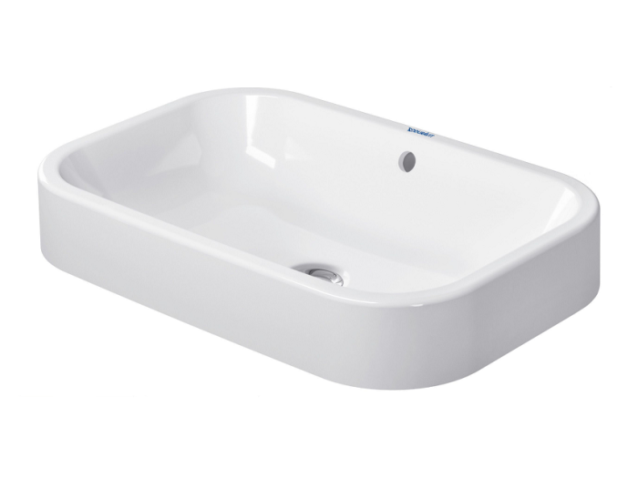 На изображении товар Раковина накладная 600 мм, Duravit Happy D.2. белая от официального представителя в Москве